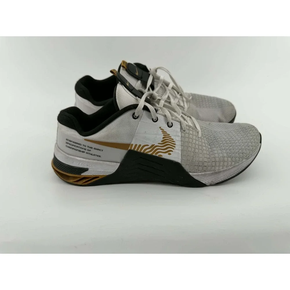 Nike Metcon 8 Men‎ Training Shoes White Gold Black DO9328-100 Size 13